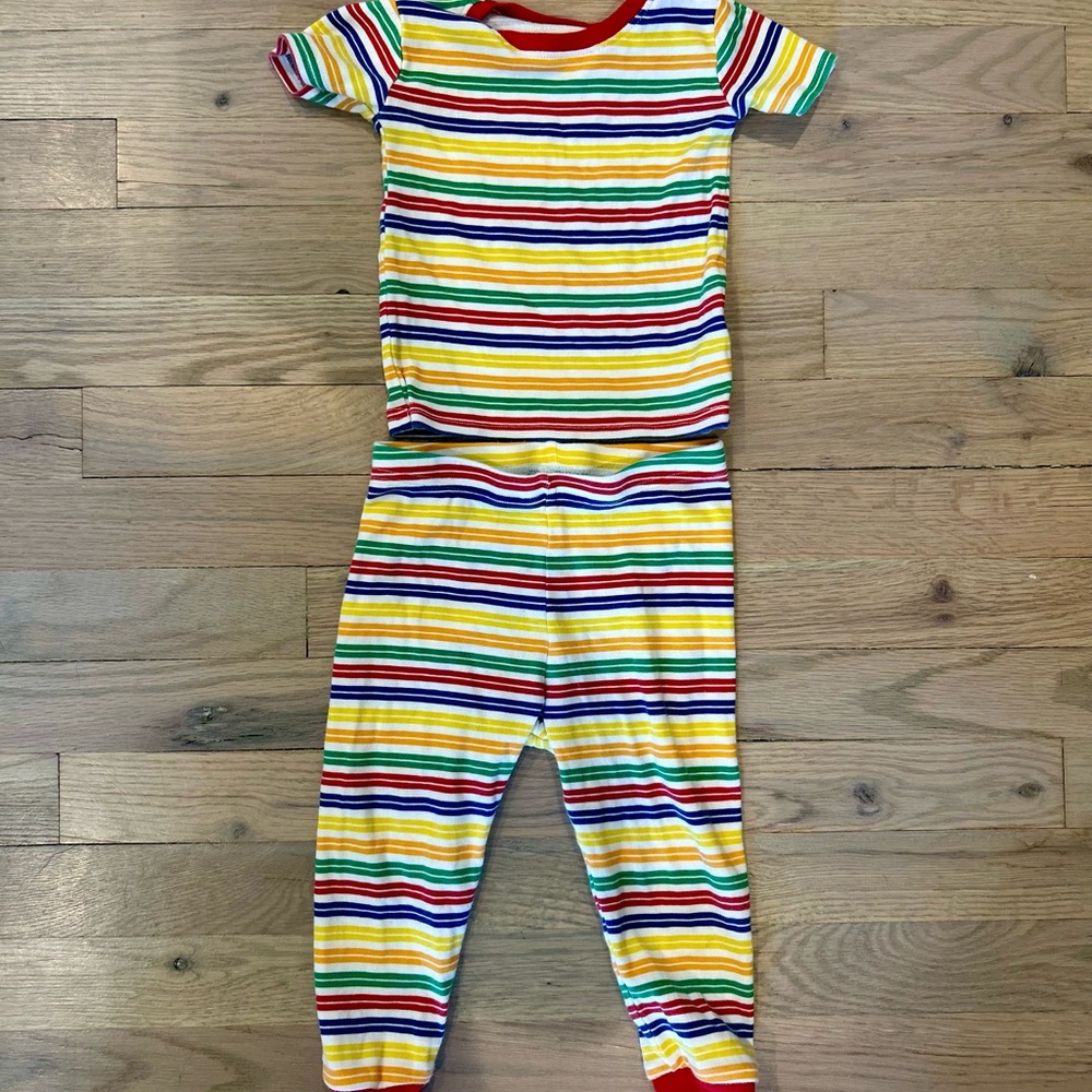 Colorful Striped Pajama Set